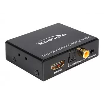 HDMI stereo / 5.1 kanálový audio extraktor 4K, adaptér čierny