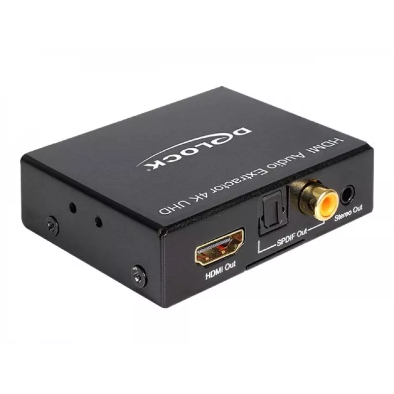HDMI stereo / 5.1 kanálový audio extraktor 4K, adaptér čierny