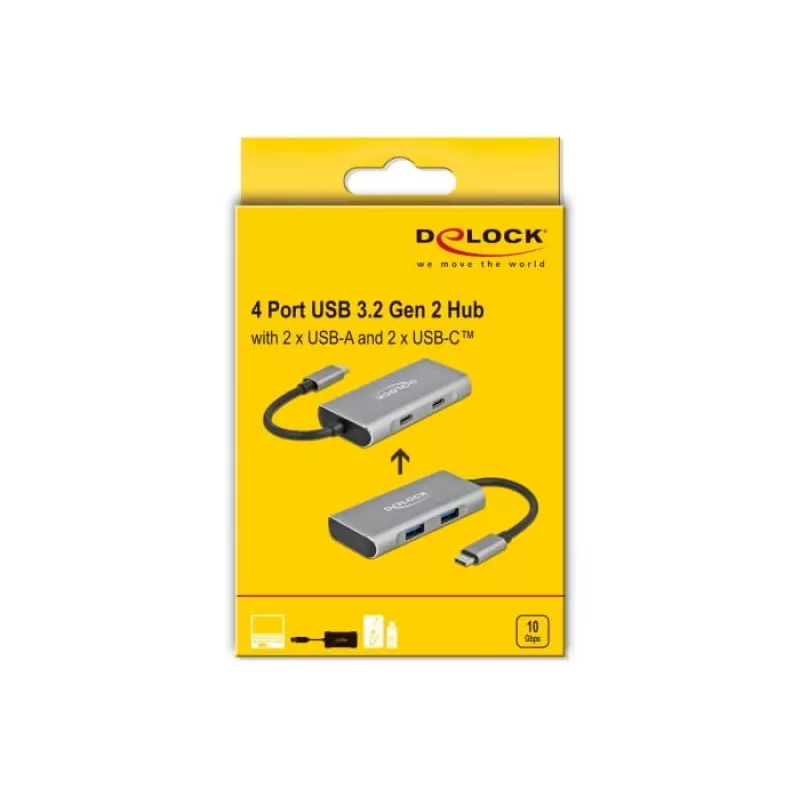 USB hub DeLOCK externý USB 10 Gbps USB Type-C hub 63260