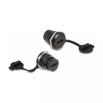 DeLOCK HDMI-A zabudovaný konektor samec s ochrannou krytkou čierny 30,3 mm 23,5 mm