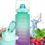 Extralink Motivačná fľaša, 2000 ml, Zeleno-fialová, BUT-190