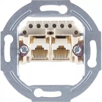 Nástenná prípojná zásuvka ShiverPeaks S/CONN maximum connectivity 2x 8/8 paralelne bez krytu pre montáž do steny (74231-1)