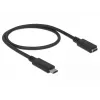 USB kábel DeLOCK 85532 USB 3.2 Gen 1 0,5 m USB-C čierny