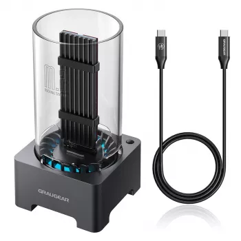 GrauGear G-M2DK-U4-40G M.2 NVMe SSD dokovacia stanica USB 3.2 Gen 2 Type-C, 40 Gbit/s, sivá