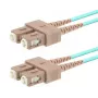 Optický kábel LOGON AL5SCSC25I/3I OM3 25 m SC–SC 50 µm plný duplex aqua