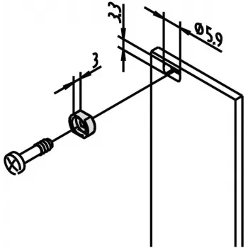 SCHROFF HÜLSE MESSING M2,5 VERNICKELT (10ST./KIT) - Rack príslušenstvo (21100659)