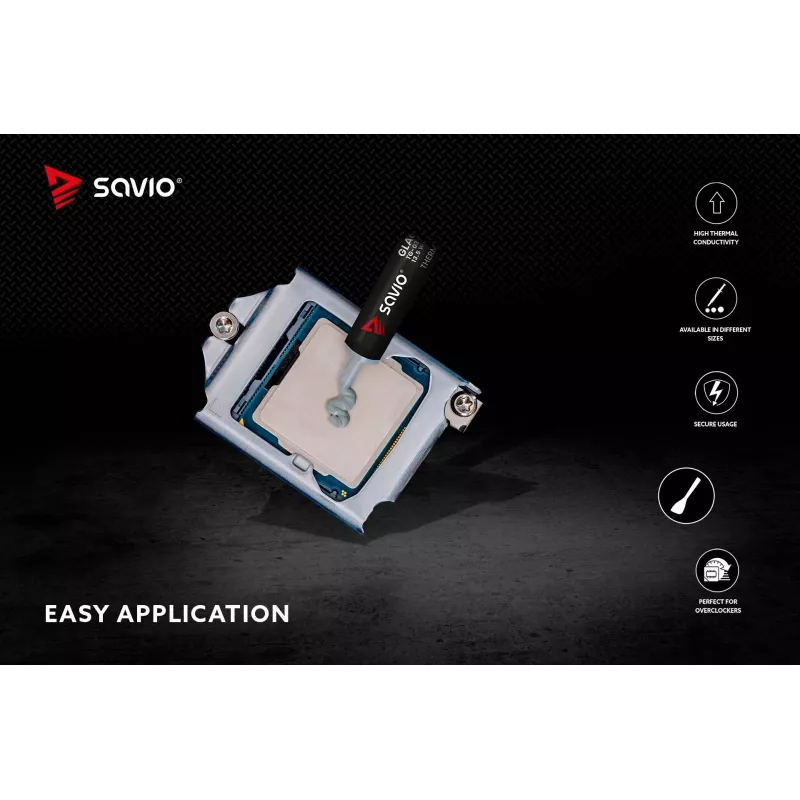 Teplovodivá pasta SAVIO TG-03 13,5 W/m·K, 2 g — teplovodivá pasta