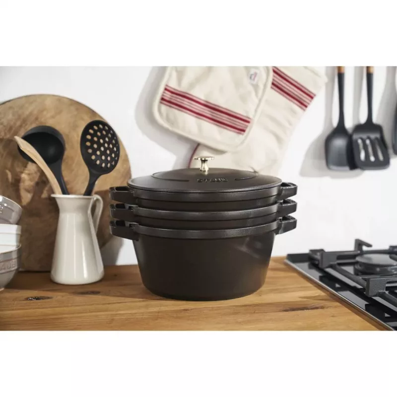 Staub La Cocotte 4,2 L okrúhly liatinový hrniec na dusenie