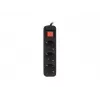 Predlžovací kábel Lanberg PS1-03F-0150-BK 1,5 m 3 ochranné zásuvky pre interiér čierny