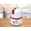 Beper P102ROB050 nabíjací sekáčik potravín cez USB, 0,25 L, 30 W, biely/červený