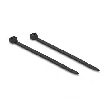 DELOCK RJ45 konektor samec so svorkovým uzáverom 2-pólový +/− bez nástroja, Composite-Power pripojenie, konektor samec, čierny/nehrdzavejúca oceľ