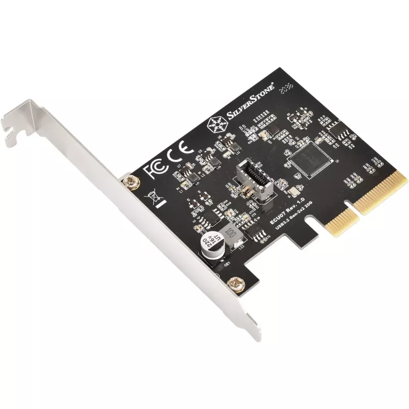 SilverStone SST-ECU07 adaptérová karta PCIe 3.0 x4 USB 3.2 Gen 2x2, 1x interný USB-C, nízky profil