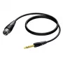 Audio kábel Procab XLR samec na 6,3 mm (1/4 palca) jack samec, stereo, 3 m