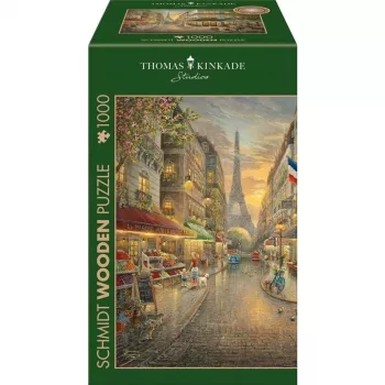 Drevené puzzle Thomas Kinkade Studios: Malerisches Paris (1000 dielikov)