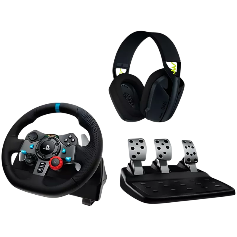 LOGITECH G29 EU + G435 Black herný ovládač hliník čierna USB volant + pedále + headset PC
