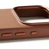 Mujjo Full Leather Case MagSafe puzdro pre iPhone 17 Pro hnedá