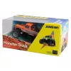 Rádiom ovládaný Monstertruck Amewi DieCast 1:64 RTR oranžová, kovové puzdro, Ready-to-Run