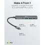 Goobay slim 4-portový USB hub USB-C na USB-A 5 Gbit/s - -konektor samec USB 3.2> (79158)