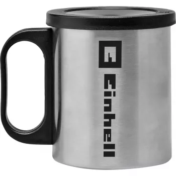 Einhell 4609991 šálka na kávu pre akumulátorový kávovar TE-CF 18 Li-Solo, 240 ml, s vekom, nehrdzavejúca oceľ/čierna
