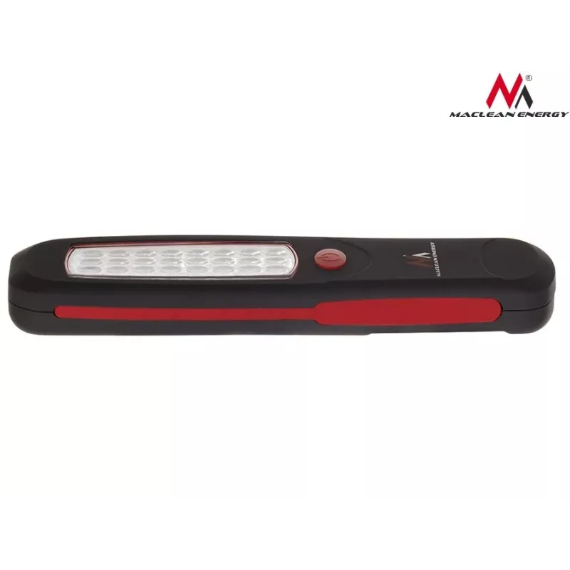 Dielenská lampa MACLEAN MCE03 — 24 LED, magnetická základňa a hák, na batérie (3×AAA)