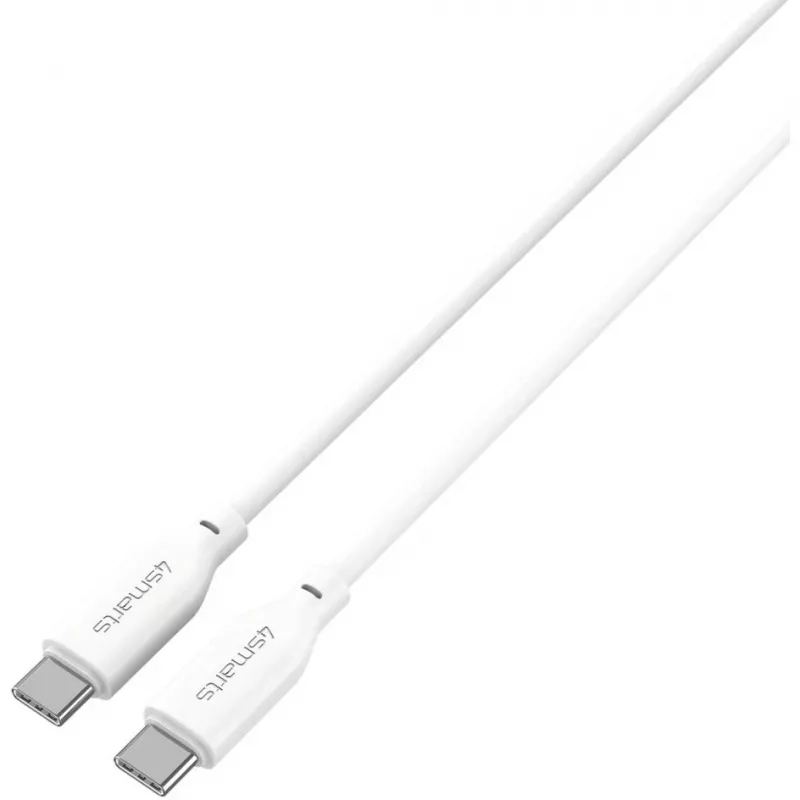 4smarts USB-C / USB-C silikónový kábel High Flex 60W 1,5 m biely