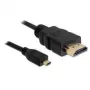 HDMI kábel DeLOCK 2m Type-A na Type-D čierny