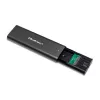Qoltec 50312 puzdro na M.2 NVMe SSD, USB Type-C, čierne