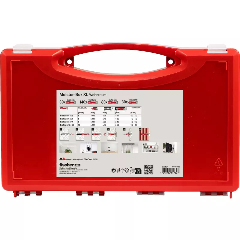 Meister-Box XL obytný priestor (svetlosivá/červená, 280 dielov)