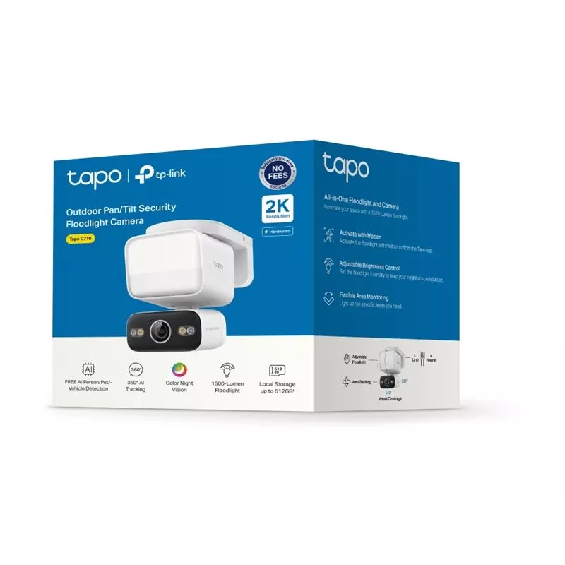TP-Link Tapo C710 vonkajšia otočná/náklopná bezpečnostná kamera s reflektorom