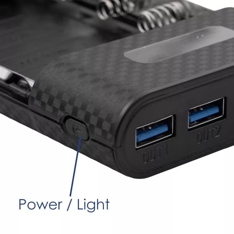 Akyga AK-BC-04 Skrinka na powerbanku 20000 mAh, 8x 18650, 18W PD QC4+, USB-C, 2x USB-A, Lightning