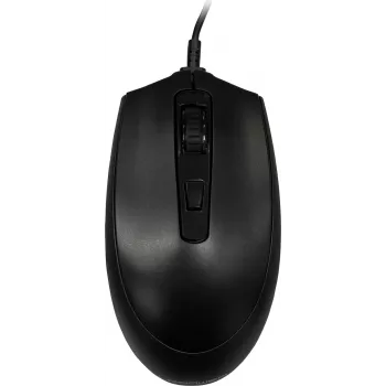 Káblová USB myš LC-Power LC-M721B — čierna, optická, ergonomický dizajn