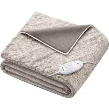 Beurer HD 75 Cosy Nordic vyhrievaná deka, 130 x 180 cm, sivá