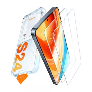 Tvrdené sklo ochrana displeja Torras pre Samsung S24+ — tvrdosť 9H, odolné proti poškriabaniu