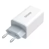 SAVIO LA-07 GaN 65W napájací zdroj, USB, QC4.0+, PD 3.0, biely
