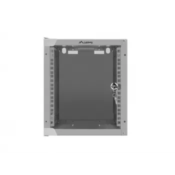 Lanberg WF10-2306-10S nástenná rack skriňa 10" 6U, 336×280×310 mm, sklenené dvere, 20 kg, sivá (RAL 7035)