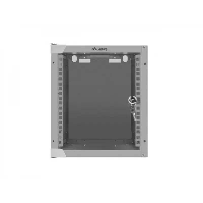 Lanberg WF10-2306-10S nástenná rack skriňa 10" 6U, 336×280×310 mm, sklenené dvere, 20 kg, sivá (RAL 7035)