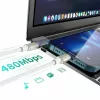 4smarts USB-C na kábel PremiumCord 60W sada 3 ks 0,5m+1,5m+3m biela - strieborná, biela - 3 ks (540621)