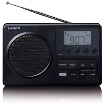 Prenosné rádio Lenco MPR-035BK — FM/AM, sieťový a batériový režim, 2,5