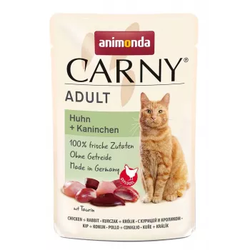 ANIMONDA Carny Adult kuracie a králičie - mokré krmivo pre mačky - 85 g