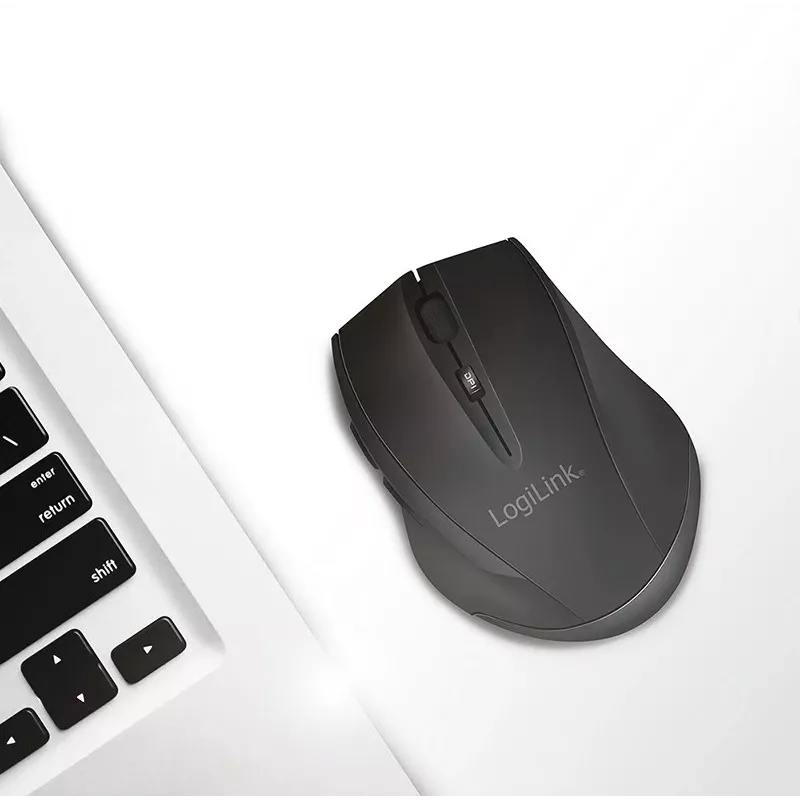 Logilink bezdrôtová myš BT5.0, ergonomická, čierna