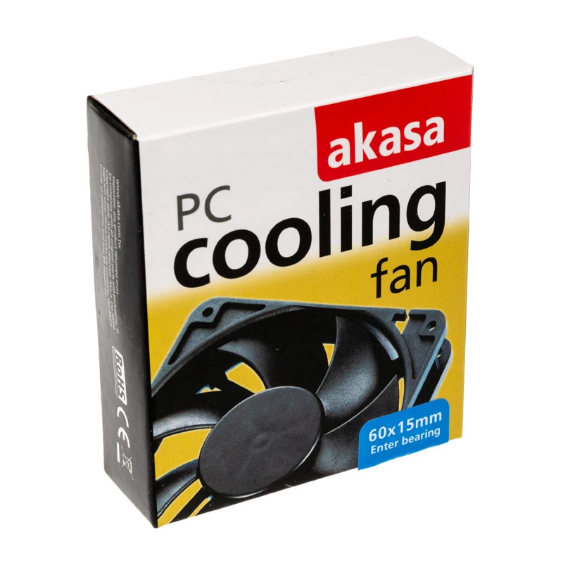 Chladiaci ventilátor Akasa AK-6015MS 60×60×15 mm, 12V DC, čierny