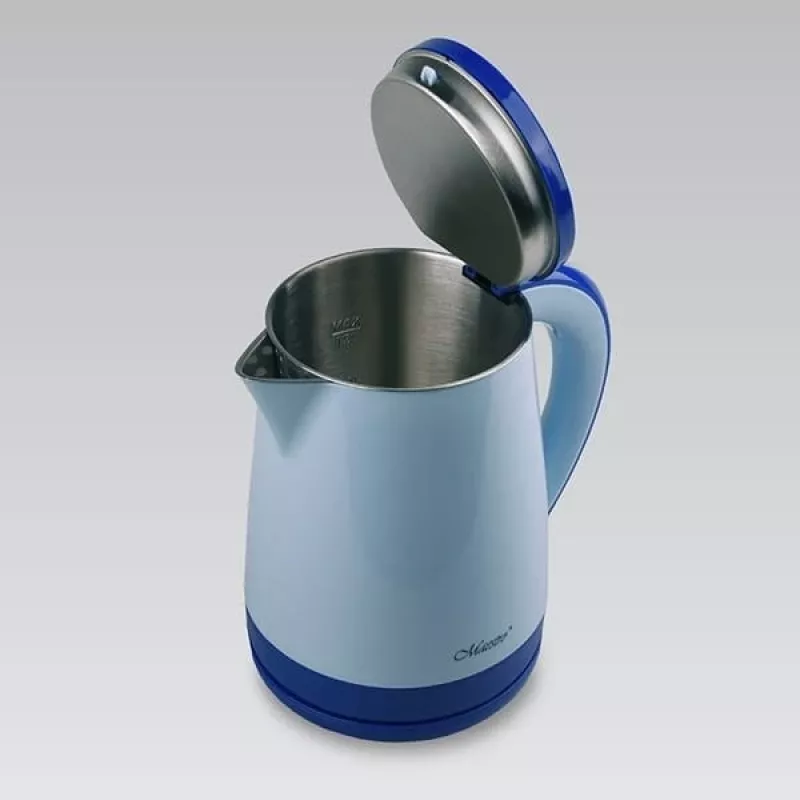Rýchlovarná kanvica Maestro MR-037 1,2 l 1630 W nerez, modrá, 360° základňa