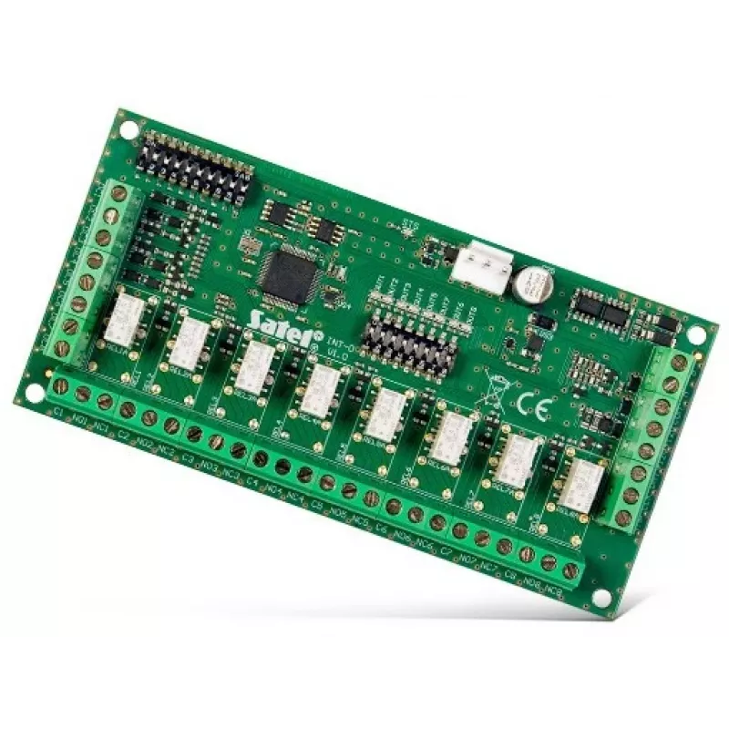 SATEL INT-O rozširovací modul výstupov, 8 výstupov OC/relé, RS-485