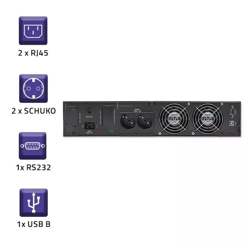 UPS QOLTEC 53946 Line-Interactive 2 kVA záložný zdroj