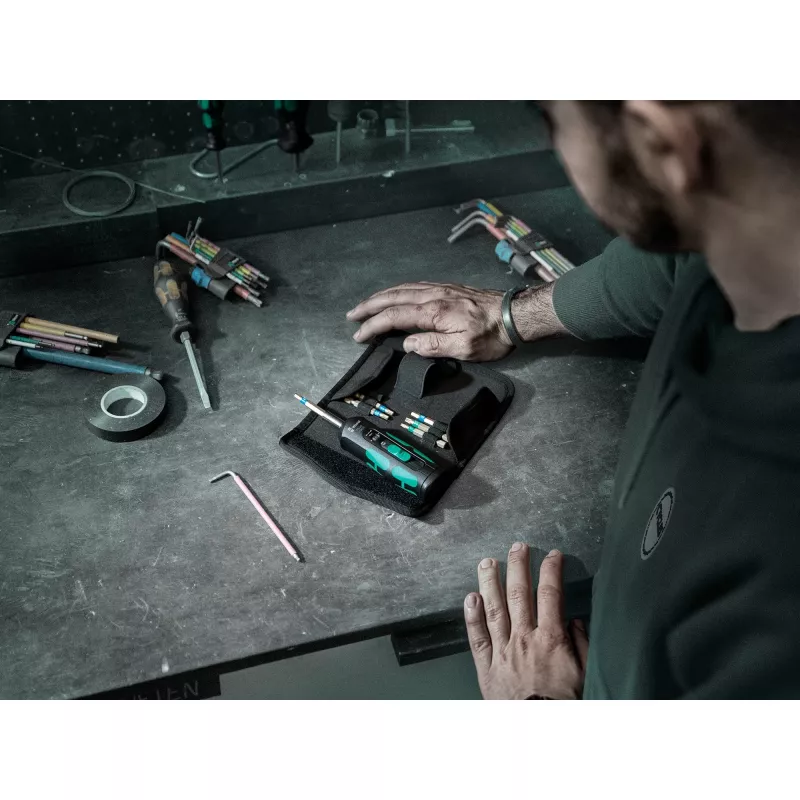 Wera 7515/7 Kraftform Safe-Torque Speed Bicycle 1 05075850001 súprava momentových skrutkovačov, 7 ks, 2-6 Nm, šesťhran 1/4", čierna/zelená