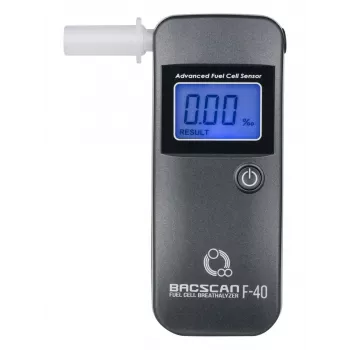 Dychový alkoholtester BACscan F-40, bezkontaktný, BAK 0–4 %, presnosť 1 %, doba zahriatia 20 s, LCD, batéria AAA×2