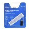 Savio AK-31 / B káblový interface/gender adaptér Micro USB USB 3.1 Type-C čierny