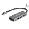 DeLOCK 63173 USB hub Type-C 5000 Mbit/s čierny