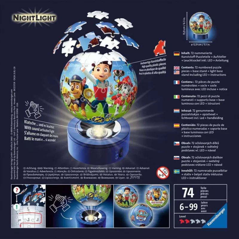 Ravensburger Puzzle Ball nočné svetlo P