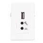 USB2.0+2x miniklinka modul Garbot BN4900-USB A+2XJ biely 20 cm